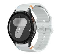 MoKo Soft Sport Band Compatible with Samsung Galaxy Watch 7/6/5/4 Band 40/44mm, No Gap Silicone Bands for Galaxy Watch FE 40mm, 5 pro 45mm, 6 Classic 43/47mm, 4 Classic 42/46mm, Light Grey