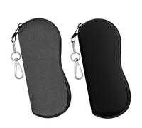 MoKo Soft Sunglasses Case, Neoprene Eyeglass Case Portable Pouch,2 Pack