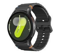 MoKo Sport Strap Compatible with Samsung Galaxy Watch 7 FE 6 5 4 Strap 40mm 44mm/Watch 6 4 Classic Strap 43mm 47mm 42mm 46mm/Watch 5 Pro Strap 45mm, No Gap Soft Silicone Band for Women Men, Black