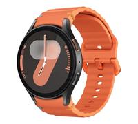MoKo Sport Strap Compatible with Samsung Galaxy Watch 7 FE 6 5 4 Strap 40mm 44mm/Watch 6 Classic 43mm 47mm/4 Classic 42mm 46mm/5 Pro 45mm, No Gap Soft Silicone Band for Women Men, Orange