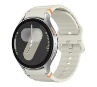 MoKo Sport Strap Compatible with Samsung Galaxy Watch 7 FE 6 5 4 Strap 40mm 44mm/Watch 6 4 Classic Strap 43mm 47mm 42mm 46mm/Watch 5 Pro Strap 45mm, No Gap Soft Silicone Band for Women Men, Starlight