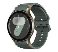 MoKo Sport Strap Compatible with Samsung Galaxy Watch 7 FE 6 5 4 Strap 40mm 44mm/Watch 6 Classic 43mm 47mm/4 Classic 42mm 46mm/5 Pro 45mm, No Gap Soft Silicone Band for Women Men, Army Green