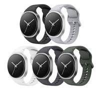 MoKo Sport Strap Compatible with Samsung Galaxy Watch 9/8/8 Classic | Colored Stitching, Soft Silicone, Waterproof & Breathable, for Galaxy Watch 9/8 40mm/44mm/8 Classic 46mm, for Men Women