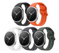 MoKo Sport Strap Compatible with Samsung Galaxy Watch 9/8/8 Classic | Colored Stitching, Soft Silicone, Waterproof & Breathable, for Galaxy Watch 9/8 40mm/44mm/8 Classic 46mm, for Men Women