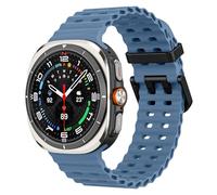 MoKo Sport Strap Compatible with Samsung Galaxy Watch Ultra Strap 47mm (2025/2024) Women Men, Breathable Soft Silicone Waterproof Marine Band Accessories for Samsung Watch 7 Ultra, Blue