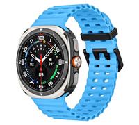 MoKo Sport Strap Compatible with Samsung Galaxy Watch Ultra 47mm (2024) - Breathable Soft Silicone Waterproof Watch Band Accessories for Women & Men, Sky Blue