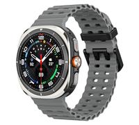 MoKo Sport Strap Compatible with Samsung Galaxy Watch Ultra Strap 47mm (2025/2024) Women Men, Breathable Soft Silicone Waterproof Marine Band Accessories for Samsung Watch 7 Ultra, Brownish Gray