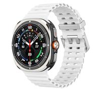 MoKo Sport Compatible Samsung Galaxy Watch Ultra Strap 47mm (2024) Women Men, Breathable Soft Silicone Waterproof Watch Band Accessories, White