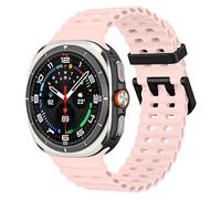 MoKo Sport Strap Compatible with Samsung Galaxy Watch Ultra Strap 47mm (2025/2024) Women Men, Breathable Soft Silicone Waterproof Marine Band Accessories for Samsung Watch 7 Ultra, Nebula Pink