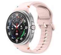 MoKo Sport Strap for Samsung Galaxy Watch 8 Strap 40mm 44mm/Galaxy Watch 8 Classic 46mm, Soft Silicone Replacement Band for Men Women, M/L, Pink