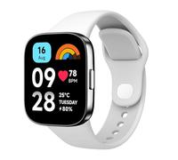 MoKo Sport Strap Only Compatible with Redmi Watch 3 Active, TPU Replacement Watch Band for Men Women, White