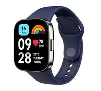 MoKo Sport Strap Only Compatible with Redmi Watch 3 Active, TPU Replacement Watch Band for Men Women, Midnight Blue