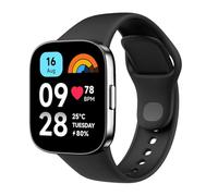 MoKo Sport Strap Only Compatible with Redmi Watch 3 Active, TPU Replacement Watch Band for Men Women, Black