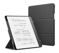 MoKo Stand Case for Kindle Scribe (2024/2022 Released) - Premium Leather Trifold Stand Cover with Pen Holder, Auto Sleep/Wake for 10.2" Amazon Kindle Scribe 2024/2022, Black