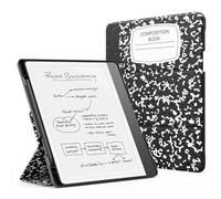 MoKo Stand Case for Kindle Scribe (2024/2022 Released) - Premium Leather Trifold Stand Cover with Pen Holder, Auto Sleep/Wake for 10.2" Amazon Kindle Scribe 2024/2022, Notebook Black