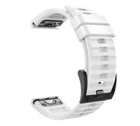 MoKo Strap Compatible with Garmin Fenix 7/7 Pro/6/6 Pro/5/5 Plus/Forerunner 965/955/945/Instinct/Instinct Solar/Instinct 2, 22mm Quick Fit Soft Silicone Adjustable Replacement Watch Band - White