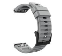 MoKo Strap Compatible with Garmin Fenix 7/7 Pro/6/6 Pro/5/5 Plus/Forerunner 965/955/945/Instinct/Instinct Solar/Instinct 2, 22mm Quick Fit Soft Silicone Adjustable Replacement Watch Band - Gray