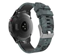 MoKo Strap Compatible with Garmin Fenix 7/7 Pro/6/6 Pro/5/5 Plus/Forerunner 965/955/945/Instinct Solar/Instinct 2, Quick Fit 22mm Silicone Replacement Sport Watch Band, Shallow Digital Camouflage