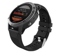MoKo Strap Compatible with Garmin Fenix 7/7 Pro/6/6 Pro/5/5 Plus/Forerunner 965/955/945/Instinct Solar/Instinct 2, Quick Fit 22mm Silicone Replacement Sport Watch Band, Black