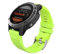 MoKo Strap Compatible with Garmin Fenix 7/7 Pro/6/6 Pro/5/5 Plus/Forerunner 965/955/945/Instinct Solar/Instinct 2, Quick Fit 22mm Silicone Replacement Sport Watch Band, Green