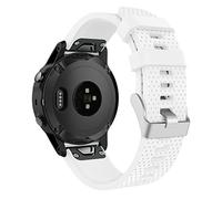 MoKo Strap Compatible with Garmin Fenix 7S/7S Pro/Fenix 6S/6S Pro/Fenix 5S/5S Plus/Instinct 2S/Epix Pro Gen 2 42mm, 20mm Quick Fit Adjustable Soft Silicone Replacement Wristband Watch Band, White