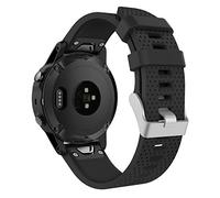 MoKo Strap Compatible with Garmin Fenix 7S/7S Pro/Fenix 6S/6S Pro/Fenix 5S/5S Plus/Instinct 2S/Epix Pro Gen 2 42mm, 20mm Quick Fit Adjustable Soft Silicone Replacement Wristband Watch Band, Black