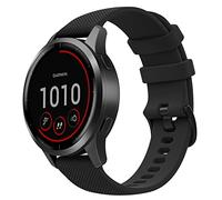 MoKo Strap Compatible with Garmin Vivoactive 4/Venu 3/Venu 2/Forerunner 255/255 Music/265/265 Music/745/First Avenger/Darth Vader, 22mm Soft Silicone Replacement Sport Watch Band, Black