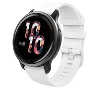 MoKo Strap Compatible with Garmin Vivoactive 4S/Venu 3S/Venu 2S/Forerunner 265S/255S/255S Music/Vivomove 3S, 18mm Soft Silicone Replacement Watch Band Sport Wristband, White