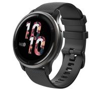 MoKo Strap Compatible with Garmin Vivoactive 4S/Venu 3S/Venu 2S/Forerunner 265S/255S/255S Music/Vivomove 3S, 18mm Soft Silicone Replacement Watch Band Sport Wristband, Black