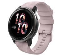 MoKo Strap Compatible with Garmin Vivoactive 4S/Venu 3S/Venu 2S/Forerunner 265S/255S/255S Music/Vivomove 3S, 18mm Soft Silicone Replacement Watch Band Sport Wristband, Rose Pink