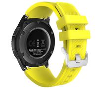 MoKo Strap Compatible with Samsung Galaxy Watch 3 45mm/Galaxy Watch 46mm/Gear S3 Frontier/Classic, 22mm Soft Silicone Replacement Sport Band for Men Women, Yellow