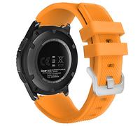 MoKo Strap Compatible with Samsung Galaxy Watch 3 45mm/Galaxy Watch 46mm/Gear S3 Frontier/Classic, 22mm Soft Silicone Replacement Sport Band for Men Women, Orange