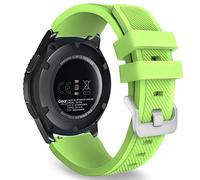 MoKo Strap Compatible with Samsung Galaxy Watch 3 45mm/Galaxy Watch 46mm/Gear S3 Frontier/Classic, 22mm Soft Silicone Replacement Sport Band for Men Women, Green