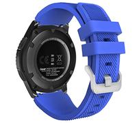 MoKo Strap Compatible with Samsung Galaxy Watch 3 45mm/Galaxy Watch 46mm/Gear S3 Frontier/Classic, 22mm Soft Silicone Replacement Sport Band for Men Women, Royal Blue
