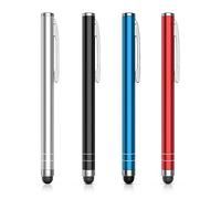 MoKo Stylus Pen(4PCS),Universal Capacitive Touch Screen Rubber Tip Digital Pen Compatible with iPad,iPhone,Samsung,Kindle,All Capacitive Touch Screen Devices Smartphones&Tablets,Black/Red/Silver/Blue