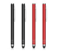 MoKo Stylus Pen(4PCS), Universal Capacitive Touch Screen Rubber Tip Digital Pen Compatible with iPad, iPhone, Samsung, Kindle, All Capacitive Touch Screen Devices Smartphones & Tablets, Black+Red