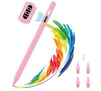 MoKo Stylus Pen for iPad 2018-2025, USB-C Fast Charging Pencil with LED Power Display Tilt Sensitivity for Apple iPad A16/11/10/9/8/7/6, Air 7/6/5/4/3/M3/M2, Pro 13"/12.9"/11"/M4, Mini 7/6/5, Pink