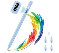 MoKo Stylus Pen for iPad 2018-2026, USB-C Charge Pencil with LED Display | Tilt Sensitivity,Palm Rejection,Compatible Apple iPad 11/10/9/8/7/6,Air M4/M3/M2/5/4/3,Pro 13"/12.9"/11",Mini 7/6/5,Blue
