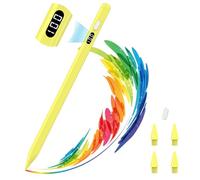 MoKo Stylus Pen for iPad 2018-2026, USB-C Fast Charging Pencil with LED Power Display Tilt Sensitivity for Apple iPad A16/11/10/9/8/7/6, Air 7/6/5/4/3/M3/M2, Pro 13"/12.9"/11"/M4, Mini 7/6/5, Yellow