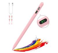 MoKo Stylus Pens for Touch Screens, Fast Charge Stylus Pen for Apple iPad/iPhone/Samsung/Lenovo/IOS/Android Tablets&Smart Phone Universal Stylus Capacitive Screen Pencil with Power Display, Pink