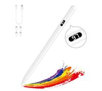 MoKo Stylus Pens for Touch Screens, Fast Charge StylusPen for Apple iPad/iPhone/Samsung(Non S Pen)/Lenovo/IOS/Android Tablet&SmartPhone Universal Stylus Capacitive Screen Pen with Power Display, White