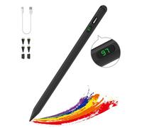 MoKo Stylus Pens for Touch Screens,Stylus Pencil with Power Display, Black | Fast Charge, Compatible Apple iPad/iPhone/Samsung/Lenovo/iOS/Android Tablets & Smart Phones, Universal Capacitive Screen pen