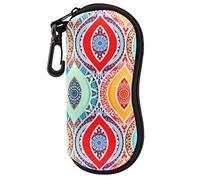 MoKo Sunglasses Soft Case, [Ultra Lightweight] Neoprene Zippered Eyeglass Storage Case with Belt Clip for Eyewear, Frames, Carrying Pouch Case Makeup Bag for Keys, Pencil, Cards - Don't Touch Me