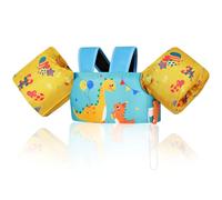 MoKo Swim Arm Band for Kids 20-30-40-50lbs, Clearance Toddler Swim Vest Cute Cartoon Swimming Wings Pool Floats Sleeve Children Water Sports Learning Swim Training Equipment, Indigo Balloon Dinosaur