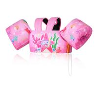MoKo Swim Arm Band for Kids 20-30-40-50lbs, Clearance Toddler Swim Vest Cute Cartoon Swimming Wings Pool Floats Sleeve Children Water Sports Learning Swim Training Equipment, Pink Starfish