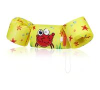 MoKo Swim Arm Band for Kids, Children Swim Vest Cute Cartoon Swimming Wings Pool Floats Sleeve Toddlers Water Device Beach Sports Learning Swim Training Equipment, Yellow Crab