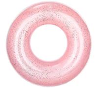 MoKo Swim Rings with Glitter, 120cm Diameter Inflatable Pool Float Swimming Pool Float Tube Round Shaped Swimming Tube Water Fun Beach Pool Toys for Summer Party for Adults - Rose Gold