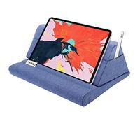 MoKo Tablet Pillow Stand, Soft Bed Holder for iPad and Samsung Galaxy Tab, Fits up to 11" Devices, Compatible With iPad Pro, Air, Mini, Galaxy Tab S7/S6, Denim Blue
