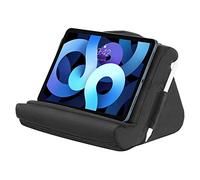 MoKo Tablet Pillow Stand, Tablet Cushion Stand, With Multiple Viewing Angles and Storage Pocket, Compatible with iPad 10.2 2022/iPad Air 5 4 3/iPad Pro, Galaxy Tab S9/S9+, E-reader, iPhone,Book, Black