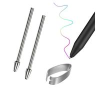 MoKo Titanium Alloy Metal Pen Tips for Remarkable 2 Stylus, 2 Pack with 4096 Pressure and Tilt, Precise Control Replacement Tips